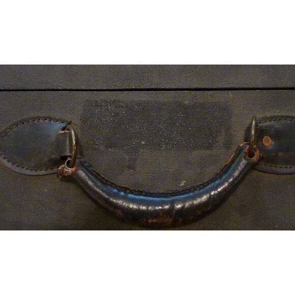 Vintage Hard Case Suitcase Luggage Train Travel Western Americana Decor - Picture 8 of 9